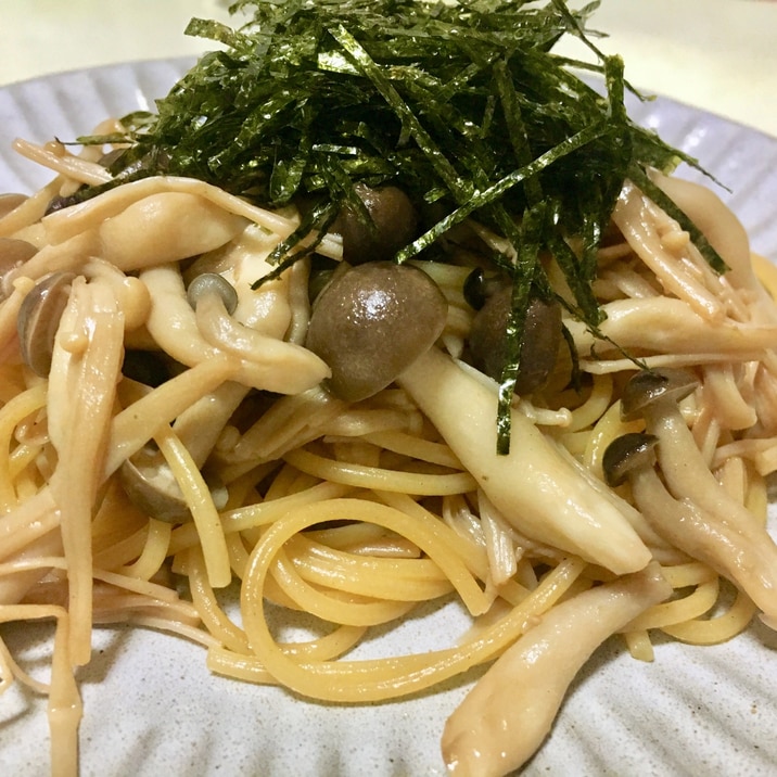 味付けほんだし酒醤油のみ‼︎‼︎和風きのこパスタ